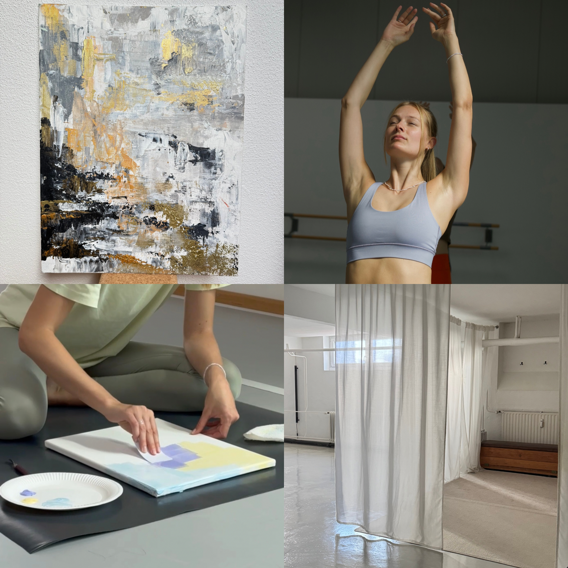 Produktcollage YAVO Yoga & Art Events Workshop Februar Hamburg