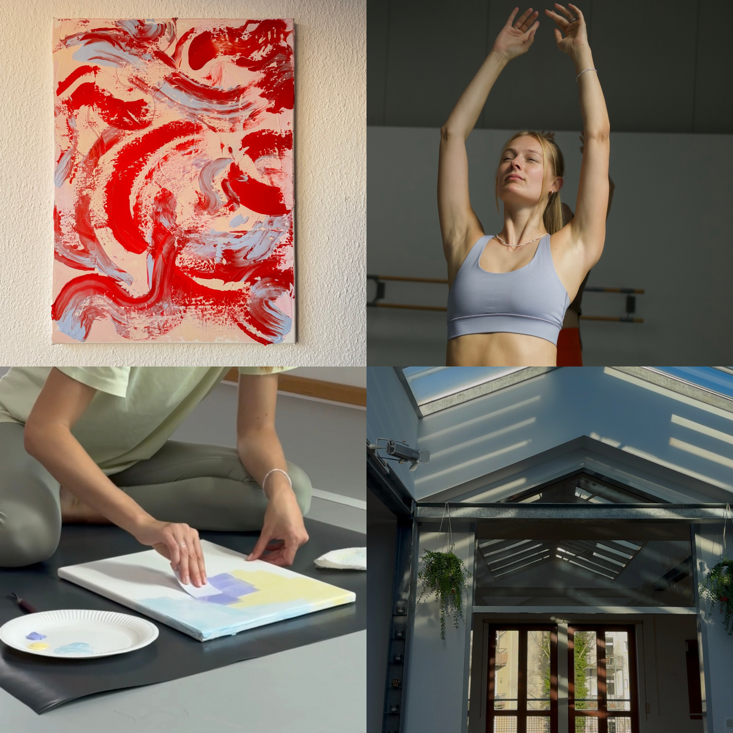 Kreativer Yoga Workshop Hamburg – Produktbild vier Kacheln