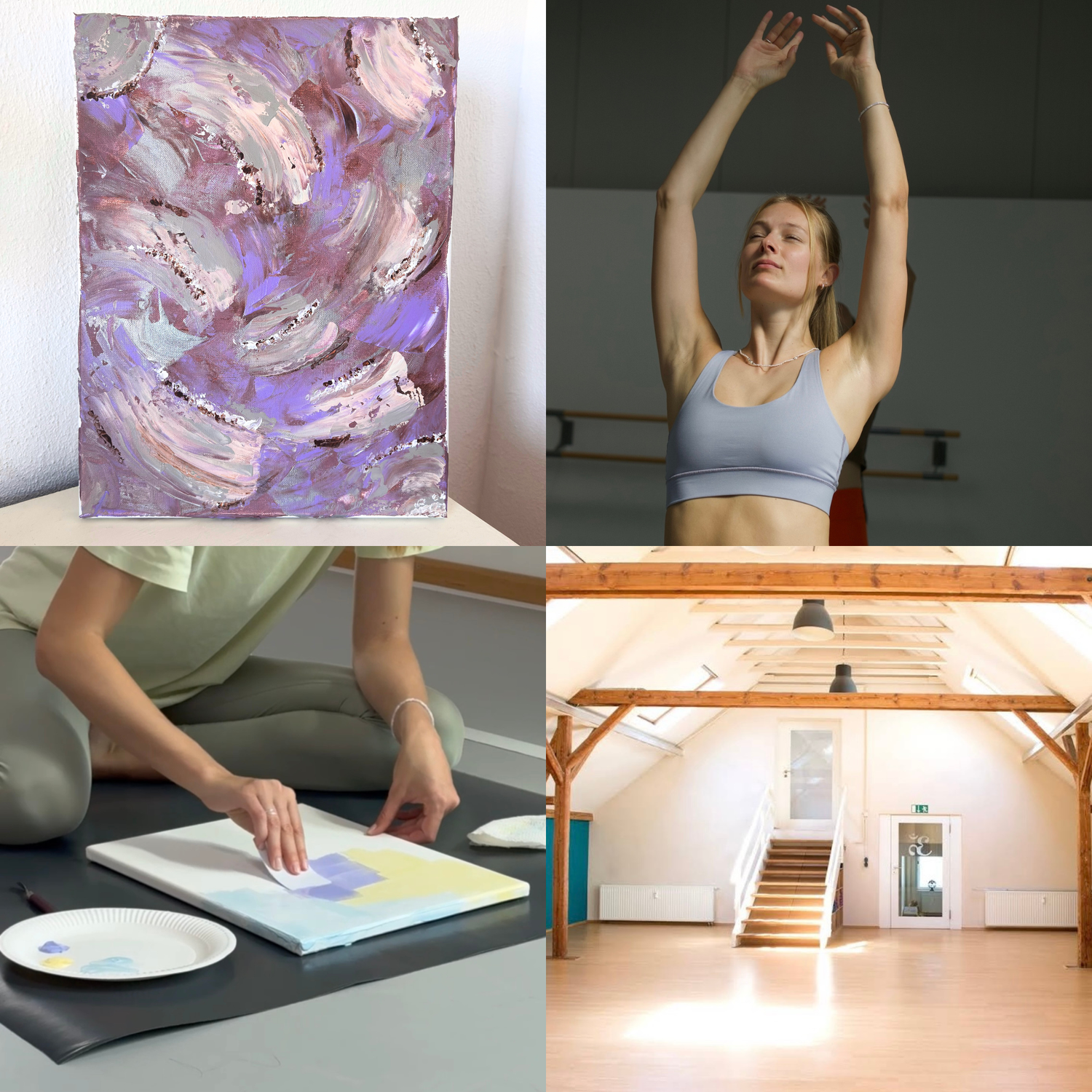Yoga & Paint Produktbild Workshop Düsseldorf Wochenende