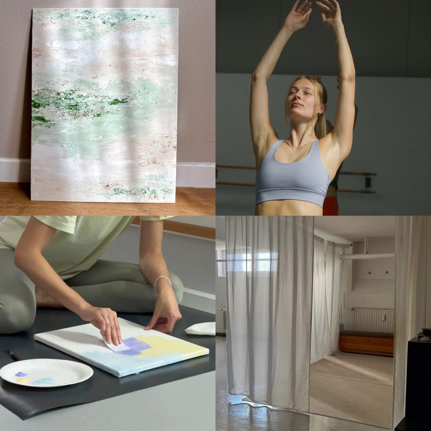 Kreativer Yoga Workshop Hamburg – Produktbild vier Kacheln
